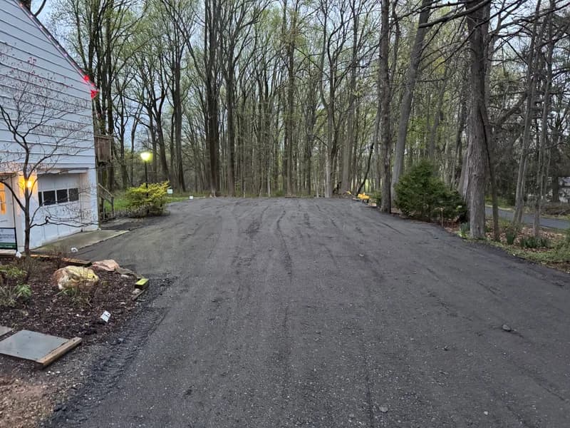 Completed gravel driveway