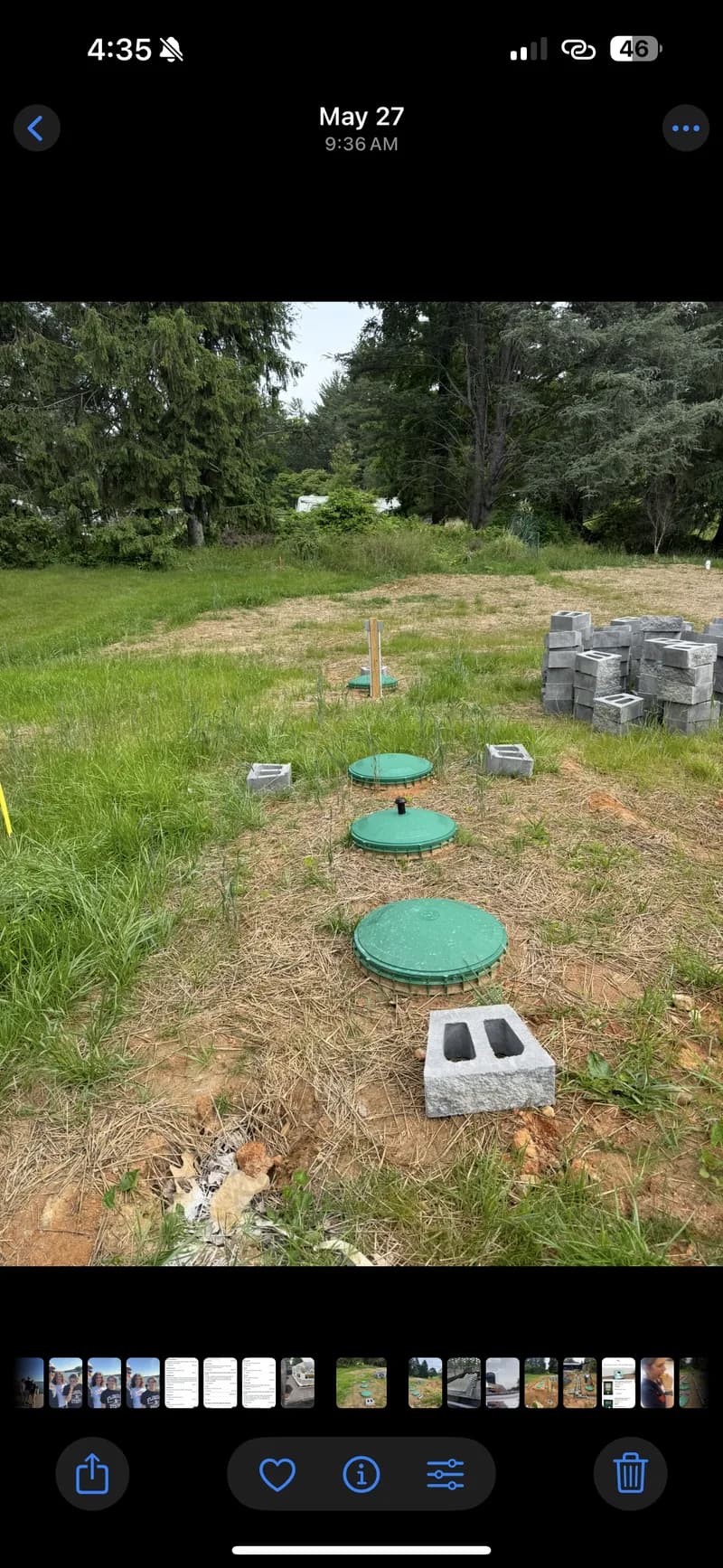 Retaining wall project site