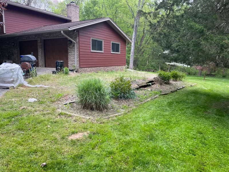 Garden bed before landscaping work