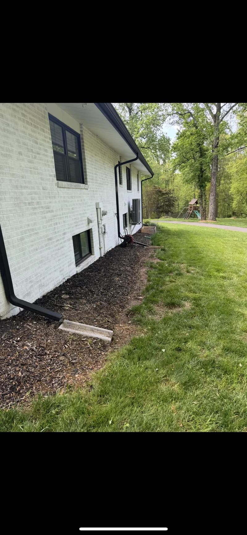 Mulch along home foundation