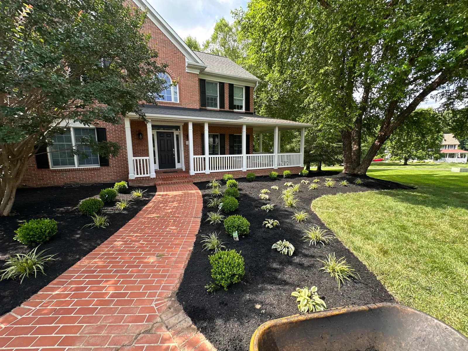 Zilla crew landscaping a front yard